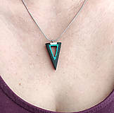 Náhrdelníky - Ebenový náhrdelník s opálom - 16544921_