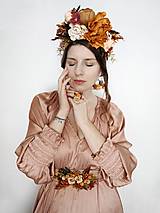 Čiapky, čelenky, klobúky - Frida kvetinový set "na sklonku dní" - 16545259_