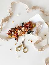 Čiapky, čelenky, klobúky - Frida kvetinový set "na sklonku dní" - 16545287_