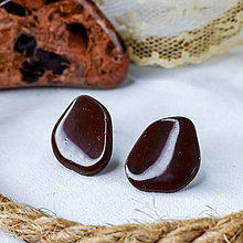 Náušnice - Milé náušnice Horká čokoláda - 16545224_