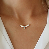 Náhrdelníky - Minimalistický náhrdelník s perlami a zirkónom (gold filled) - 16544198_