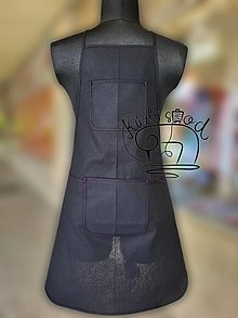 Úžitkový textil - Čierna zástera 80cm - 16544713_