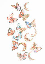 Papier - Na motýlích krídlach " red beauty" - nálepky - 16544989_
