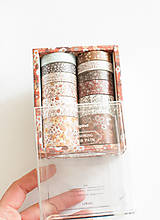 Papier - Washi set - rozkvitnutá " zemitá" - 16545156_