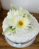 Detské doplnky - Plienková torta Vintage s kvetmi - 16543597_