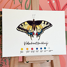 Kresby - "V motýlej záhrade- Vidlochvost" print - 16545723_