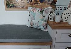 Úžitkový textil - Sedák do detskej izby/šedý tmavý /zamat - 16545378_