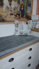 Úžitkový textil - Sedák do detskej izby/šedý tmavý /zamat - 16545380_