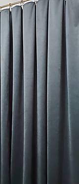 Úžitkový textil - Závesy velvet tmavošedý - 16545397_
