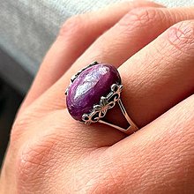 Prstene - Natural Ruby Filigree AG925 Silver Ring  / Strieborný prsteň s rubínom E033 - 16547870_