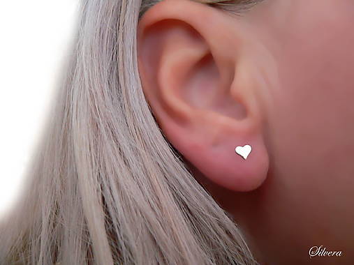 Náušnice - Strieborné 925 naušnice Pidi midi heart - 16545517_