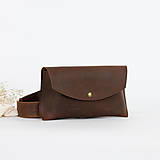 Kabelky - Kožená kabelka a ľadvinka Lilly (crazy brown) - 16546245_