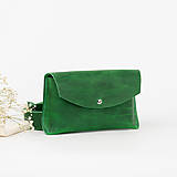 Kabelky - Kožená kabelka a ľadvinka Lilly (crazy green) - 16546263_
