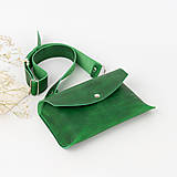 Kabelky - Kožená kabelka a ľadvinka Lilly (crazy green) - 16546266_