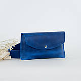 Kabelky - Kožená kabelka a ľadvinka Lilly (crazy blue) - 16546282_