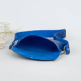 Kabelky - Kožená kabelka a ľadvinka Lilly (crazy blue) - 16546285_
