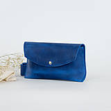 Kabelky - Kožená kabelka a ľadvinka Lilly (crazy blue) - 16546286_
