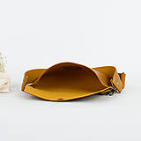 Kabelky - Kožená kabelka a ľadvinka Lilly (crazy mustard) - 16546294_