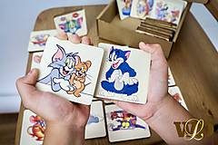 Hračky - Drevené pexeso Tom a Jerry - 16546239_
