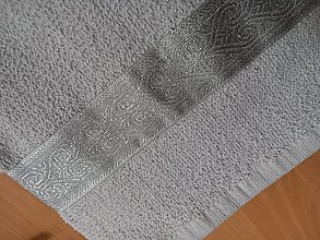 Úžitkový textil - Biely uterak strieborny - 16546213_