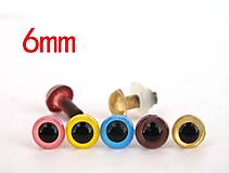 Polotovary - Bezpečnostné očká 6 mm, cena za pár - 16545489_