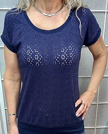 Topy, tričká, tielka - Tričko - madeira, tmavě modrá - velikost L - ZVÝHODNĚNÁ CENA - 16546012_
