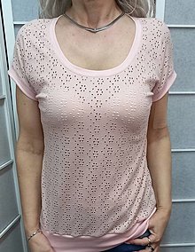 Topy, tričká, tielka - Tričko - madeira, světle růžová - velikost L - ZVÝHODNĚNÁ CENA - 16546052_