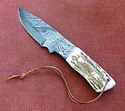 Príbory, varešky, pomôcky - Damask midi - lovecký nôž - 16547797_