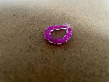 Prstene - Ružový koralkový prsteň - 16547843_