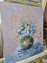 Obrazy - Obraz "Lúčne kvety v džbáne", 37x44 cm - 16546806_