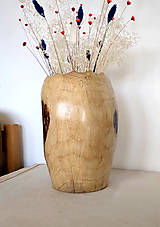 Dekorácie - Drevená váza Atis - 16547279_