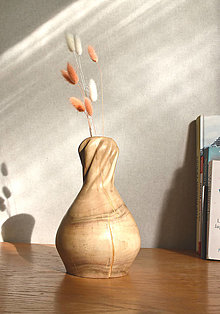 Dekorácie - Drevená váza Spin - 16547406_