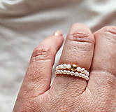 Prstene - Prsteň*ružový opál*riečne perly*Ag - 16545655_