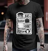 Pánske tričko - Eat, Sleep, Code, Repeat