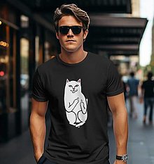Pánske oblečenie - Pánske tričko - Funny Cat - 16547401_