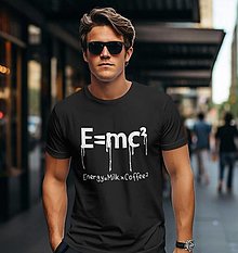 Pánske oblečenie - Pánske tričko - Einstein Coffee - 16547478_
