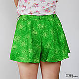 Nohavice - Sukňové nohavice mini zelené - 16547622_