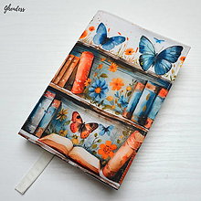 Papiernictvo - Univerzální obal na knihu - Knihovna s motýly III - 16548982_