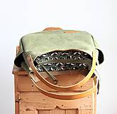 Veľké tašky - Kožená "HOBO" kabelka *OLIVE* - 16549412_