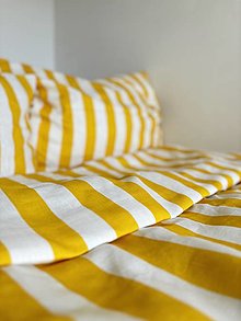 Úžitkový textil - Lněné povlečení ,,Citroni Lemone" - 16549569_