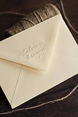 Papiernictvo - Obálka C6 "Ľúbime sa, berieme sa 2 " - maslová - 16550065_