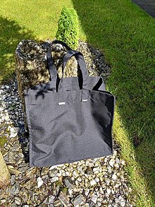 Nákupné tašky - Nákupna pevná taška čierna - 16548735_