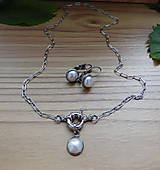 Sady šperkov - Souprava s bílými perlami - 16548878_