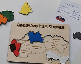 Hračky - Mapa Slovenska - farebná - 16549986_