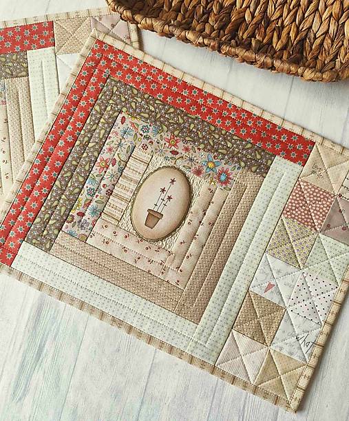 Úžitkový textil - Log Cabin  ... prestieranie No.3 - 16551247_