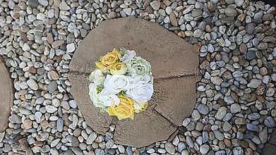 Dekorácie - Kvetinova ikebana  (Žltá) - 16551714_