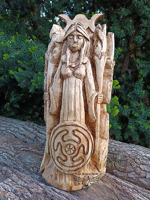 Sochy - HEKATE soška - Hekate wooden large statue - 16550524_