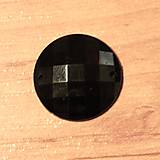 Iný materiál - našívacie kamienky čierne kruhové 22mm - 16550226_