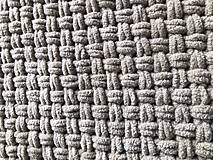 Detský textil - Deka z Alize Puffy Fine 100x80cm svetlo-hnedá + papučky - 16550921_