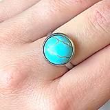 Prstene - ZĽAVA 50% Tyrkenite Stainless Steel Ring / Elegantný prsteň s tyrkenitom z chirurgickej ocele E034 - 16555584_
